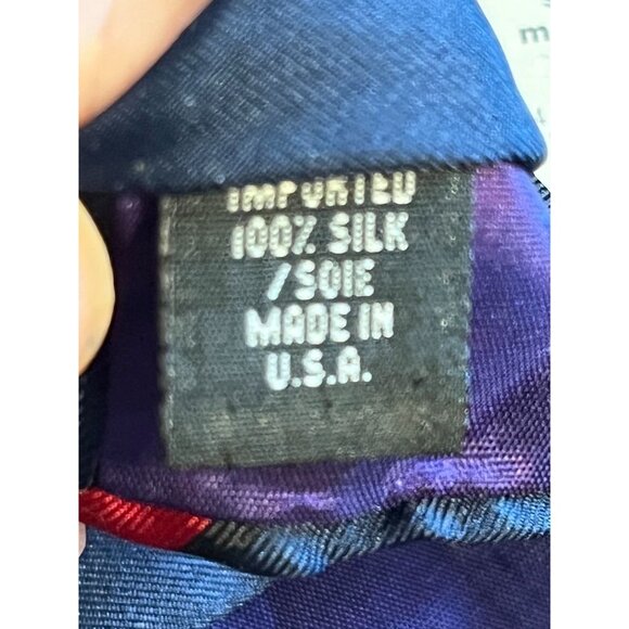 Retro Silk School Bus Save the Children Preppy Classic Chic Artsy Work Wear 80s - Picture 7 of 9